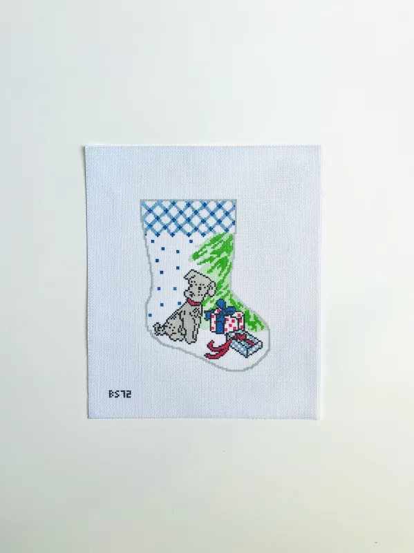 Authentic Are Those For Me Puppy? Ornament Sized Stocking Canvas