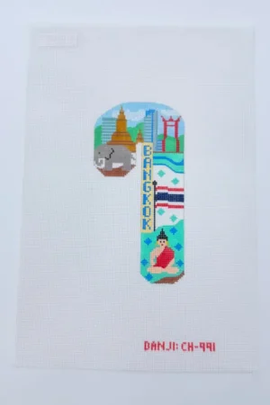 Bangkok Travel Candy Cane Canvas New Arrival
