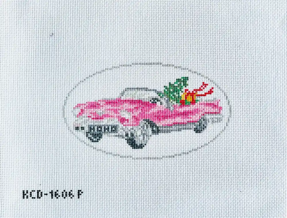 Genuine Pink Christmas Cadillac Ornament