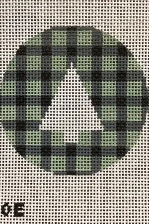 Trending Tree on Green Plaid Round