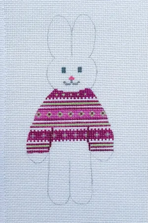 Deal Pink and Green Sweater Bunny