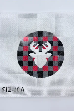 Deer on Red and Black Check Round Time-Limited
