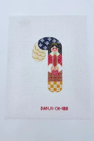 Authentic Heart Angel Candy Cane Canvas