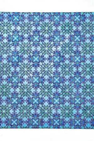 Price Cut Folk Tulip Snowflake Pattern Pillow