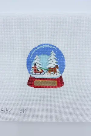 Fresh Stock Snow Globe Sleigh Ride Canvas