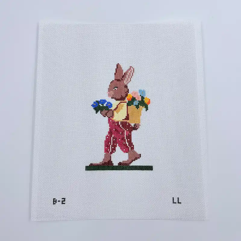 Boy Bunny with Flowers Canvas Time-Limited