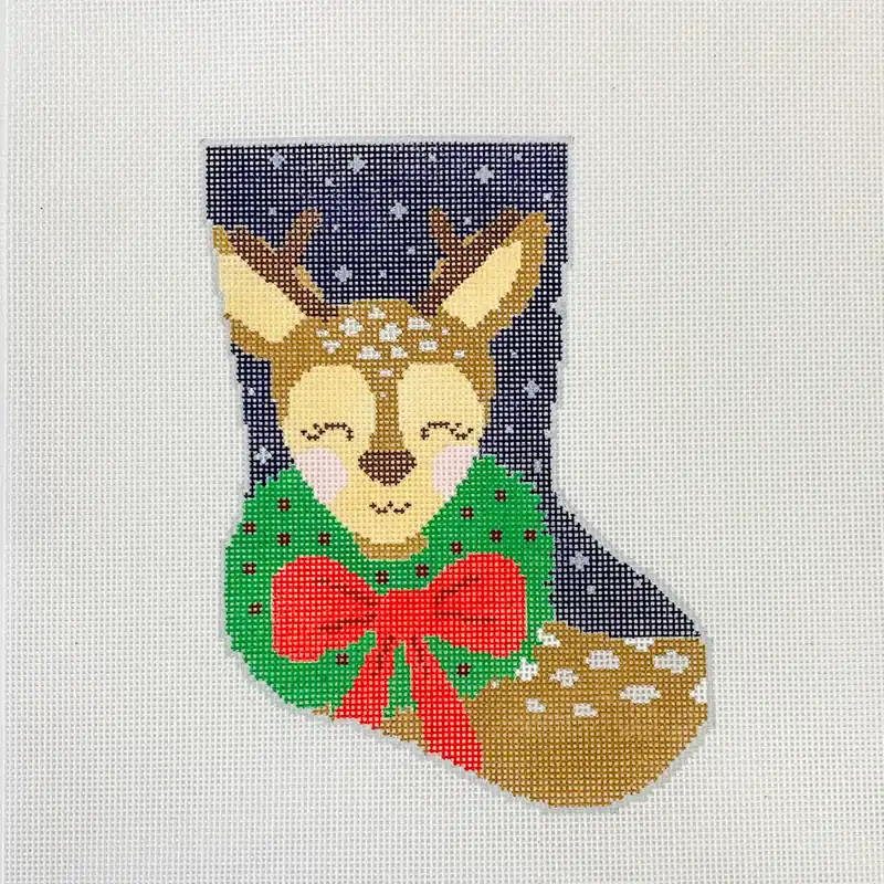 Dasher the Fun Reindeer Ornament Sized Bauble Stocking Canvas Viral