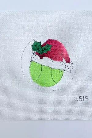 Original Tennis Ball with Santa Hat Canvas