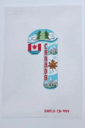 Canada Travel Candy Cane Canvas Budget
