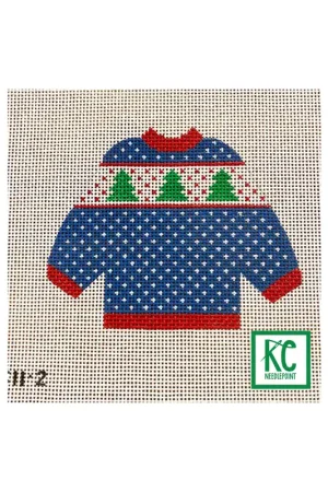 Blue and Green Trees Pullover Viral