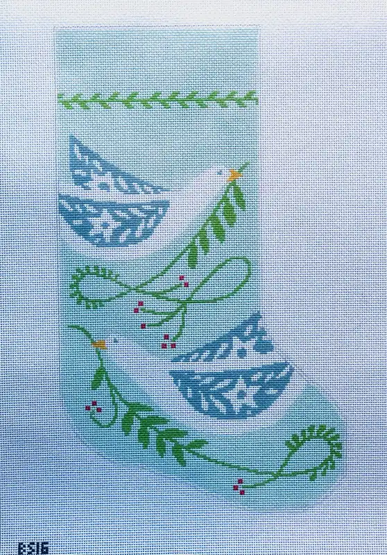 One Day Deal Peace on Earth Stocking Canvas