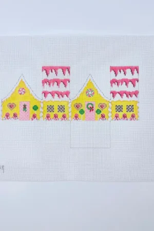 Raspberry Drizzle Sponge Cake Gingerbread House Canvas Limited Time