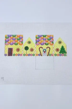 Flash Sale Lemon Chiffon and Fruit Slices Gingerbread House Canvas