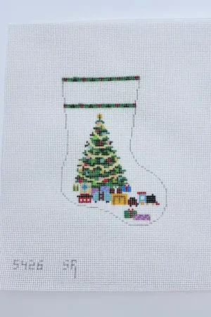 Christmas Tree and Train Mini Stocking Canvas Hot Deal
