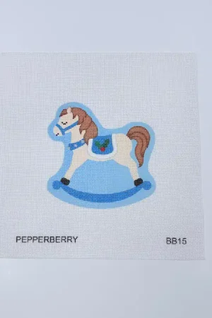 Best Choice Blue Holly Rocking Horse Canvas
