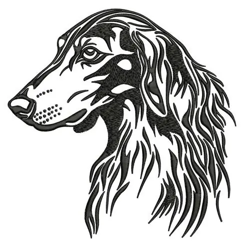 Order Now SALUKI Embroidery Design
