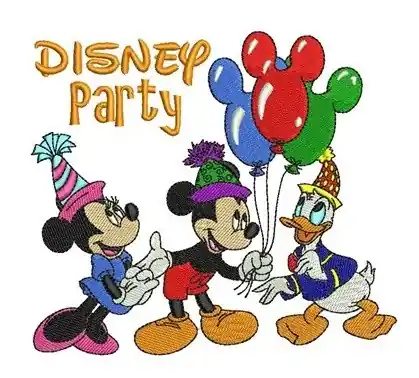 Trending Disney Party Embroidery Design