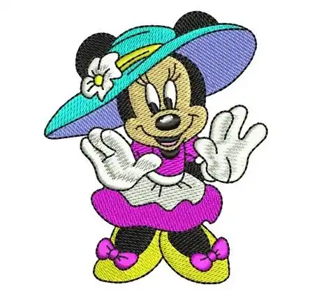 Minnie Mouse Embroidery Design Certified