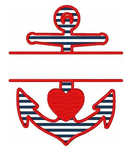 Markdown Anchor Name Drop Embroidery Design
