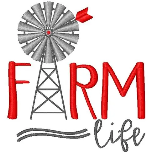 Farm Life Embroidery Design Reduced Price