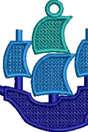 FSL Ship Embroidery Design Authentic