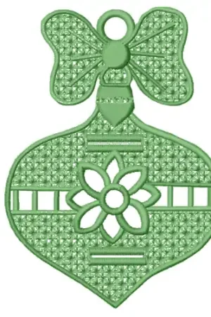 FSL Christmas Ornament Embroidery Design Fast Shipping