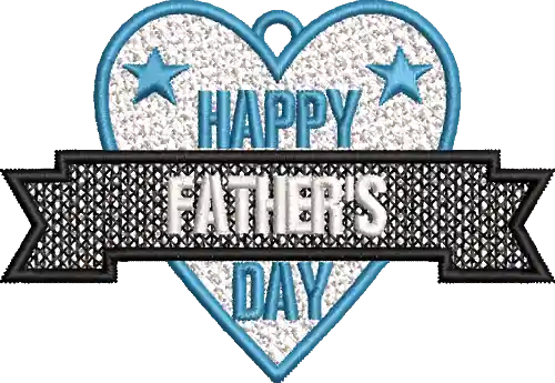 FSL Fathers Day Heart Embroidery Design Final Sale
