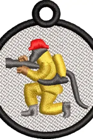 FSL Fireman Embroidery Design No Minimum Order