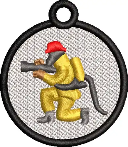 FSL Fireman Embroidery Design No Minimum Order