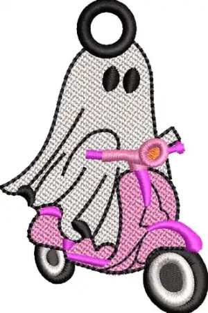 Affordable FSL Scooter Ghost Embroidery Design