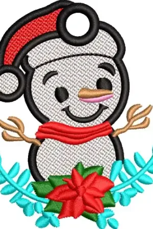 FSL Snowman Smiles Embroidery Design One Day Deal