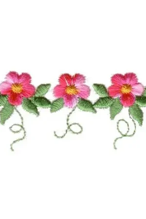 Variegated Floral Border Embroidery Design Modern