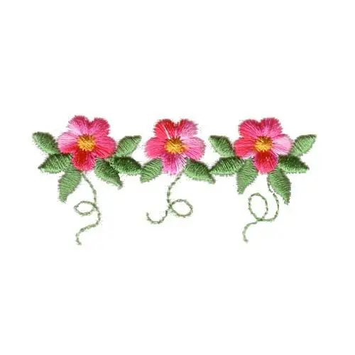 Variegated Floral Border Embroidery Design Modern