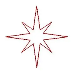 Original Red Star Quilting Embroidery Design