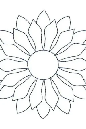 Mega Sale Sunflower Quilt Outline Embroidery Design