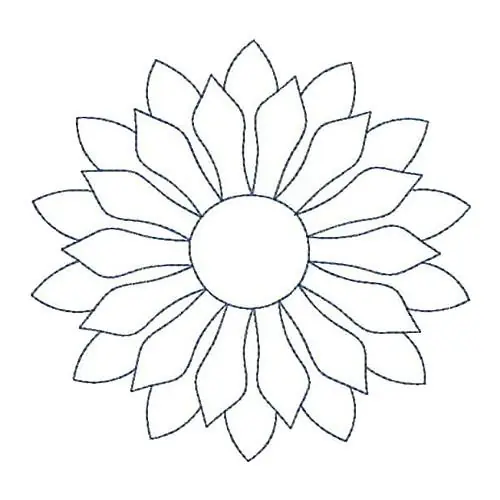 Mega Sale Sunflower Quilt Outline Embroidery Design