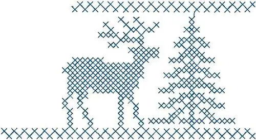 Reindeer Cross Stitch Embroidery Design Limited Time