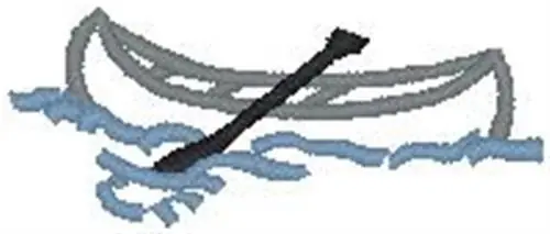 Buy Online Canoe Outline Embroidery Design