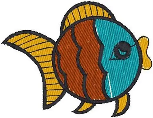 Round Fish Embroidery Design Sale