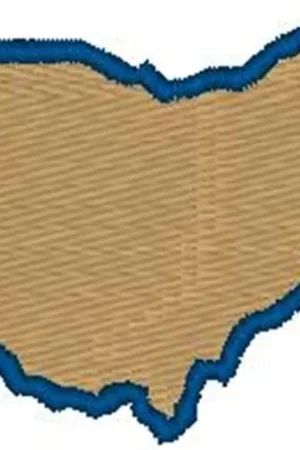 Shop Now Ohio Shape Embroidery Design