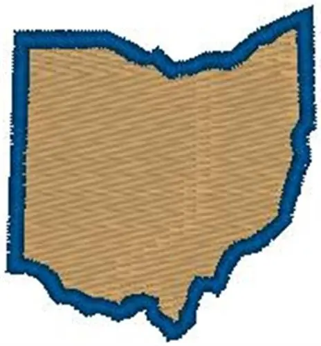 Shop Now Ohio Shape Embroidery Design