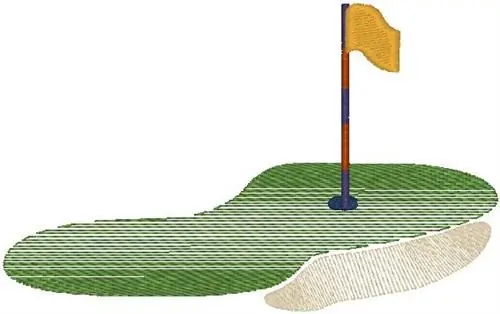 Handmade Golf Hole Embroidery Design