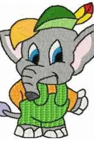 Grab Now Boy Elephant Embroidery Design