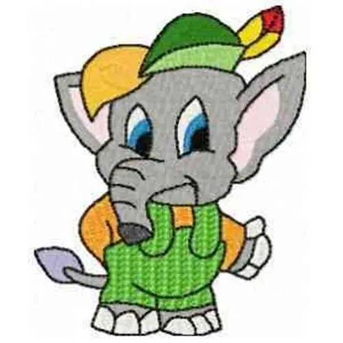 Grab Now Boy Elephant Embroidery Design