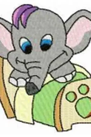 New Release Elephant In Bed Embroidery Design