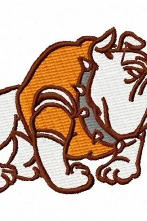 Bulldog Mascot Embroidery Design Reduced Price