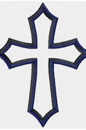 Cross Outline Embroidery Design Limited Offer