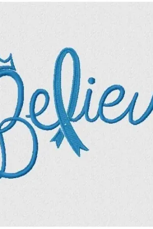 Believe Ribbon Embroidery Design Original
