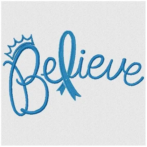 Believe Ribbon Embroidery Design Original