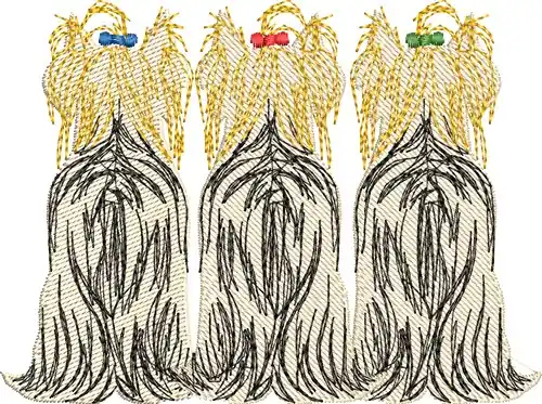 Yorkie Backs Embroidery Design Hot Picks